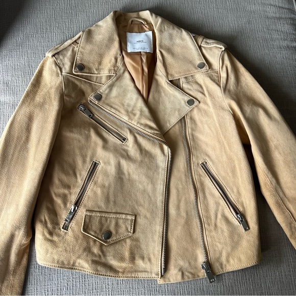 Mango Jackets & Blazers - EUC Mango Genuine Suede Moto Jacket XS